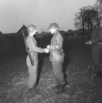 205. Pfc. Herbert Burr C Company 41st Tank Battalion receive