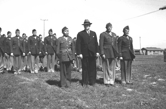 537. Gen Kilburn (far right) and Postmaster General Walker (