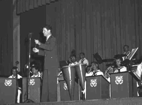 577. Rudy Vallee entertains troops.